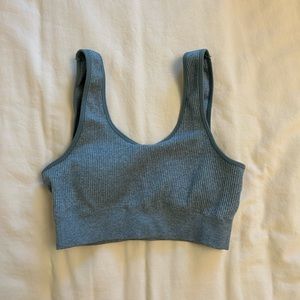 ribbed green sleep bra